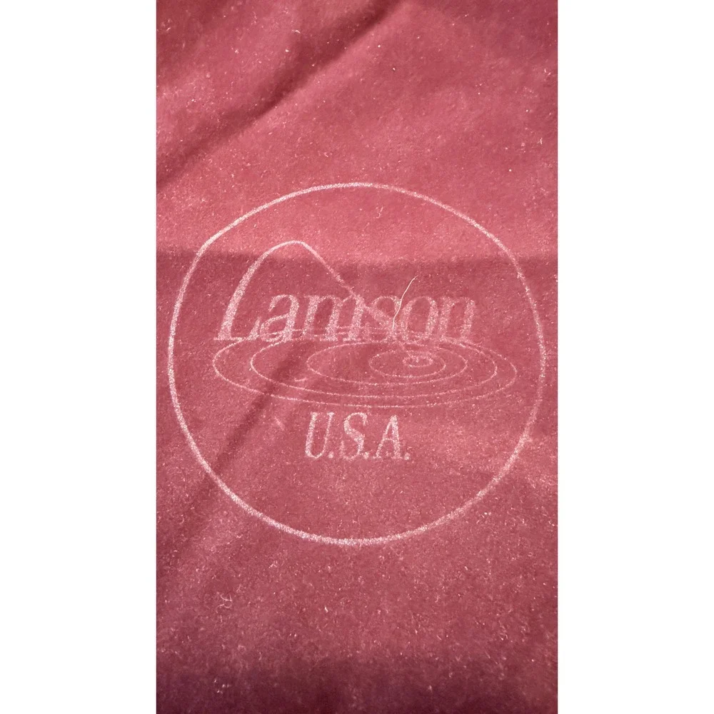 Lamson USA Burgundy Velvet Drawstring Pouch Reel Bag Small Storage 3j2